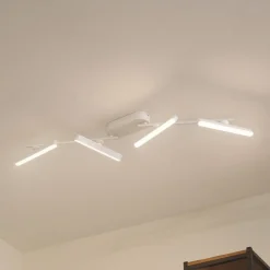 Lindby LED spot Eldrin, wit, 4-lamps, lichtstrip