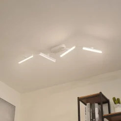 Lindby LED spot Eldrin, wit, 4-lamps, lichtstrip