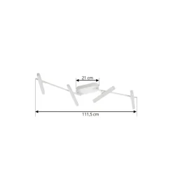 Lindby LED spot Eldrin, wit, 4-lamps, lichtstrip