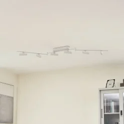 Lindby LED spot Eldrin, wit, 6-lamps, lichtstrip