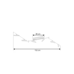 Lindby LED spot Eldrin, wit, 6-lamps, lichtstrip