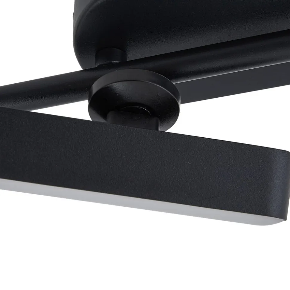 Lindby LED spot Eldrin, zwart, 6-lamps, lichtstrip