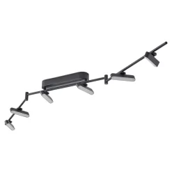 Lindby LED spot Eldrin, zwart, 6-lamps, lichtstrip