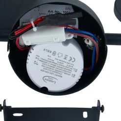 Lindby LED spot Manel, zwart, ijzer, 35 cm lang, 2-lamps.