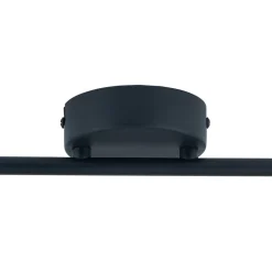 Lindby LED spot Manel, zwart, ijzer, 35 cm lang, 2-lamps.