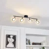 Lindby LED spot Manel, zwart, ijzer, 82 cm lang, 4-lamps