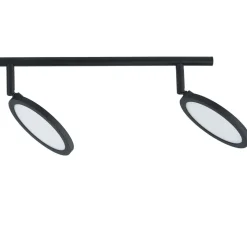 Lindby LED spot Manel, zwart, ijzer, 82 cm lang, 4-lamps