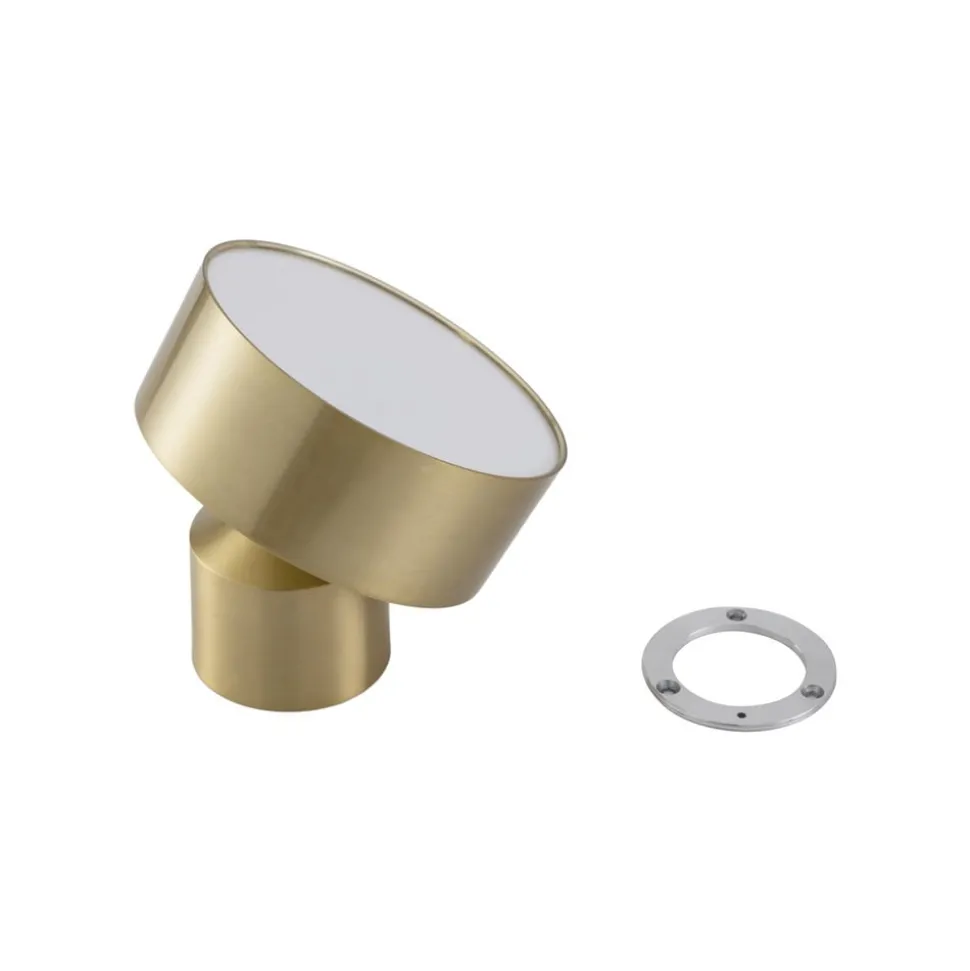 Lindby LED spot Nivoria, Ø 14 cm, goudkleurig, draaibaar gemonteerd