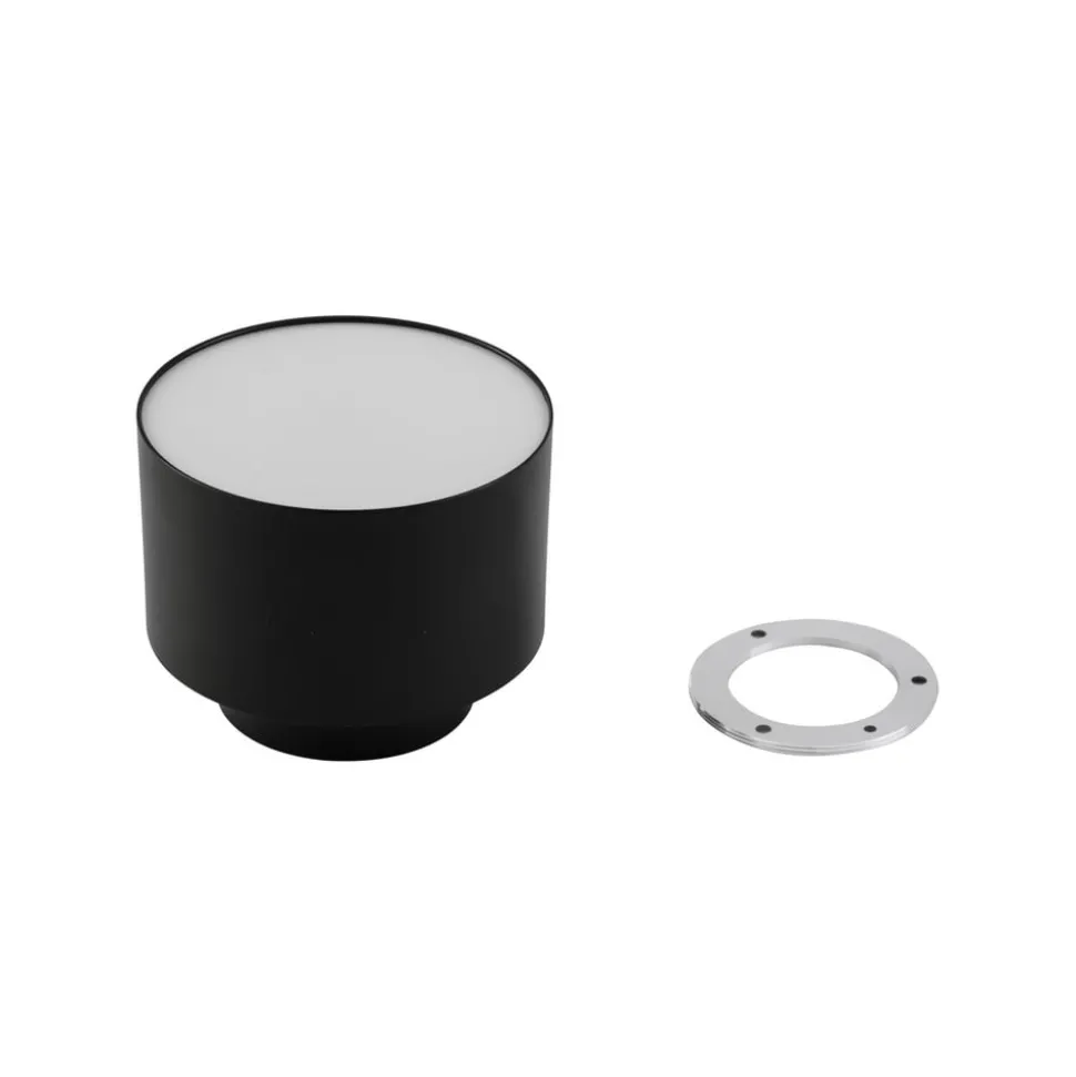 Lindby LED spot Nivoria, 11 x 9 cm, zwart, metaal