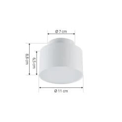 Lindby LED spot Nivoria, Ø 11cm, 15 W, wit, metaal