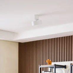 Lindby LED spot Nivoria, Ø 14 cm, wit, zwenkbaar