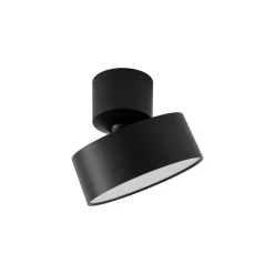 Lindby LED spot Nivoria, Ø 14 cm, zwart, draaibaar