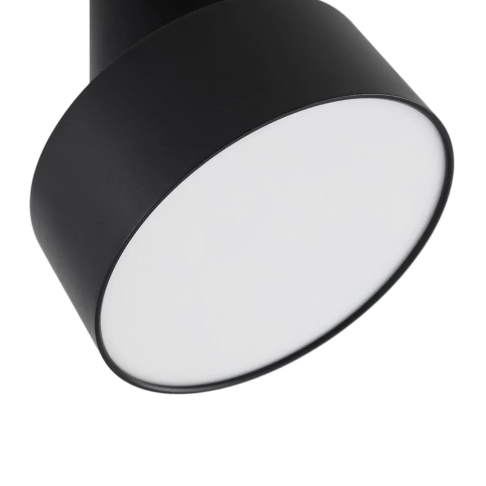 Lindby LED spot Nivoria, Ø 14 cm, zwart, draaibaar