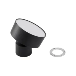 Lindby LED spot Nivoria, Ø 14 cm, zwart, draaibaar