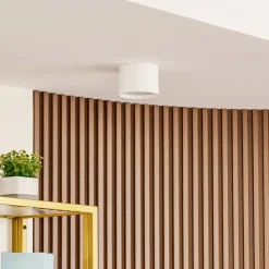 Lindby LED spot Nivoria, Ø 12 cm, 15 W, wit, metaal