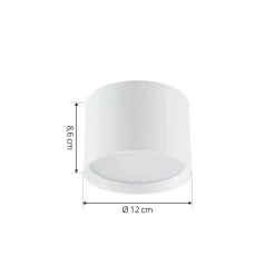 Lindby LED spot Nivoria, Ø 12 cm, 15 W, wit, metaal