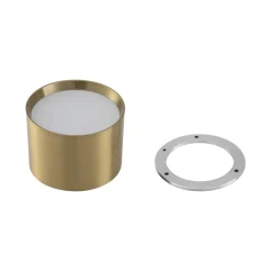 Lindby LED spot Nivoria, Ø 12 cm, goudkleurig, metaal