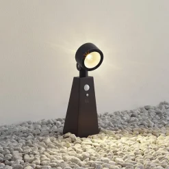 Lindby LED spot Raide, sensor, zwart, aluminium