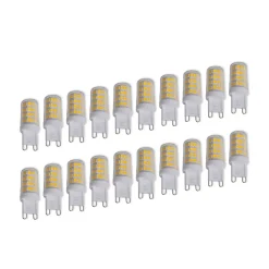 Lindby LED stiftlamp, set van 20, G9, 3 W, helder, 3.000 K