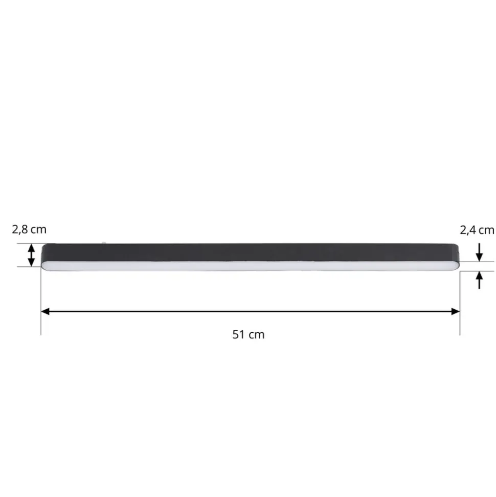 Lindby LED strip 48 V Lumaro,zwart,20W,kunststof,dimbaar