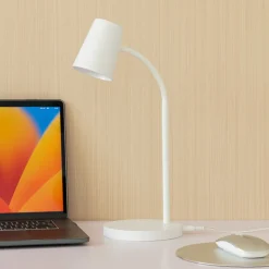 Lindby LED tafellamp Ailina, hoogte 36 cm, wit, dimbaar