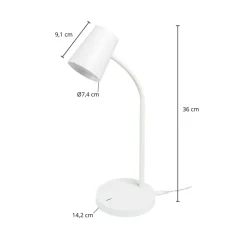 Lindby LED tafellamp Ailina, hoogte 36 cm, wit, dimbaar