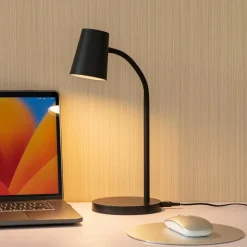 Lindby LED tafellamp Ailina, hoogte 36 cm, zwart, dimbaar