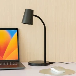 Lindby LED tafellamp Ailina, hoogte 36 cm, zwart, dimbaar