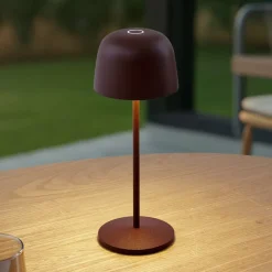 Lindby LED tafellamp Arietty, bruin, dimbaar, IP65