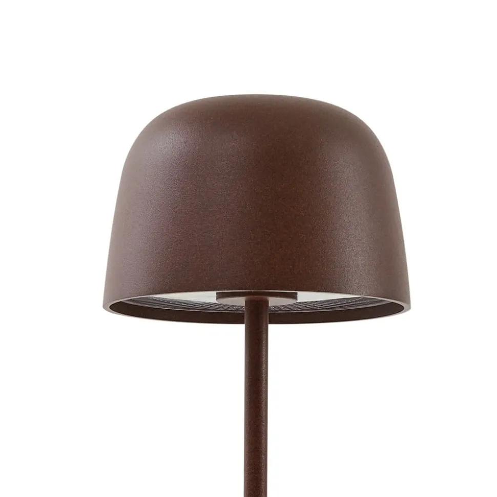 Lindby LED tafellamp Arietty, bruin, dimbaar, IP65