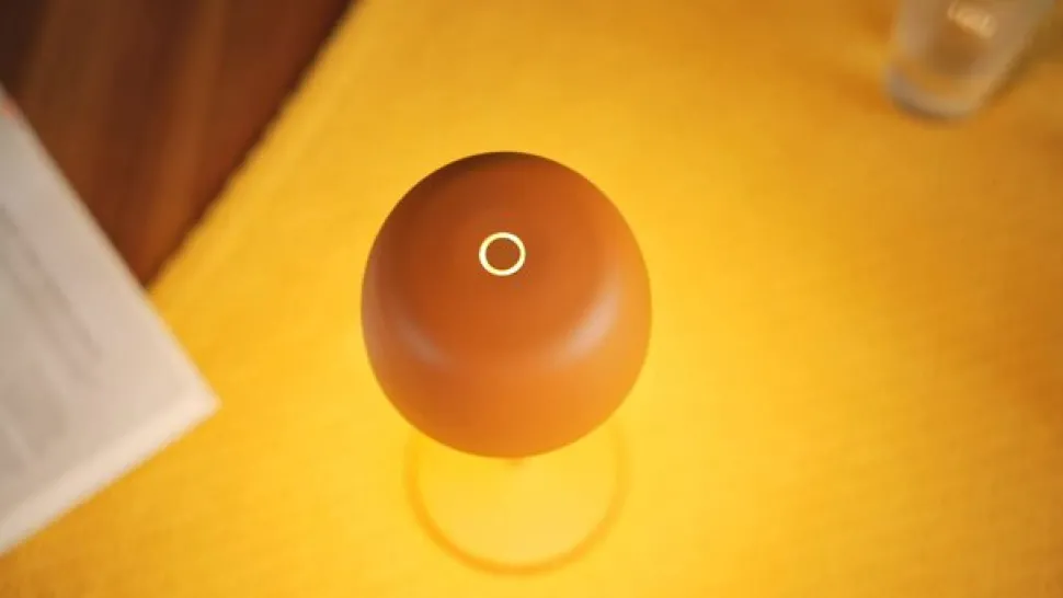 Lindby LED tafellamp Arietty, oranje, dimbaar, IP65