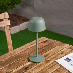 Lindby LED tafellamp Arietty, groen, dimbaar, IP65