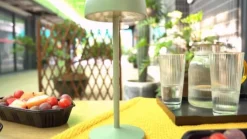 Lindby LED tafellamp Arietty, groen, dimbaar, IP65