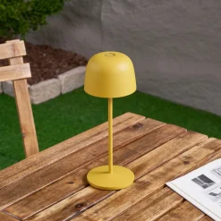 Lindby LED tafellamp Arietty, geel, dimbaar, IP65