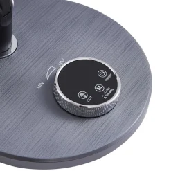 Lindby LED tafellamp Elvir, grijs, aluminium, hoogte 53cm, CCT