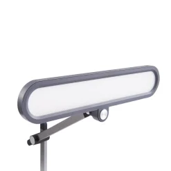 Lindby LED tafellamp Elvir, grijs, aluminium, hoogte 53cm, CCT