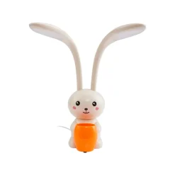 Lindby LED tafellamp Haas, beige, kunststof,CCT,hoogte39cm