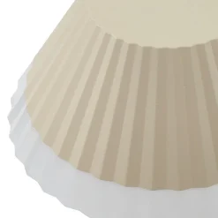 Lindby LED tafellamp Ilvi, beige, aluminium, Ø 17,5 cm