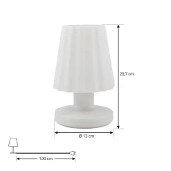 Lindby LED tafellamp Jovem, wit, kunststof, RGB