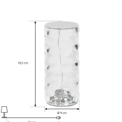 Lindby LED tafellamp Louane, 18,5 cm, USB, RGBW