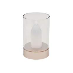 Lindby LED tafellamp Lumana, amber, glas, dimbaar