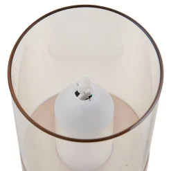 Lindby LED tafellamp Lumana, amber, glas, dimbaar