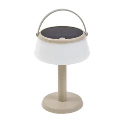 Lindby LED tafellamp Mikkel, beige, dimbaar, 7 cm