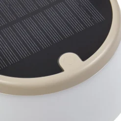 Lindby LED tafellamp Mikkel, beige, dimbaar, 7 cm