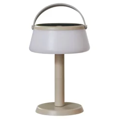 Lindby LED tafellamp Mikkel, beige, dimbaar, 7 cm