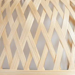 Lindby LED tafellamp Nifelia, bamboe, CCT, dimbaar