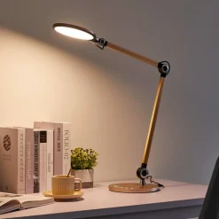 Lindby LED tafellamp Nyxaris, goud, metaal, CCT, 50 cm