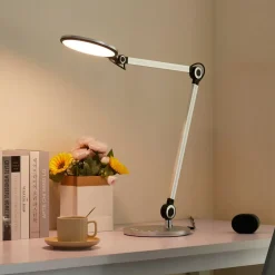 Lindby LED tafellamp Nyxaris, zilver, metaal, CCT, 50 cm