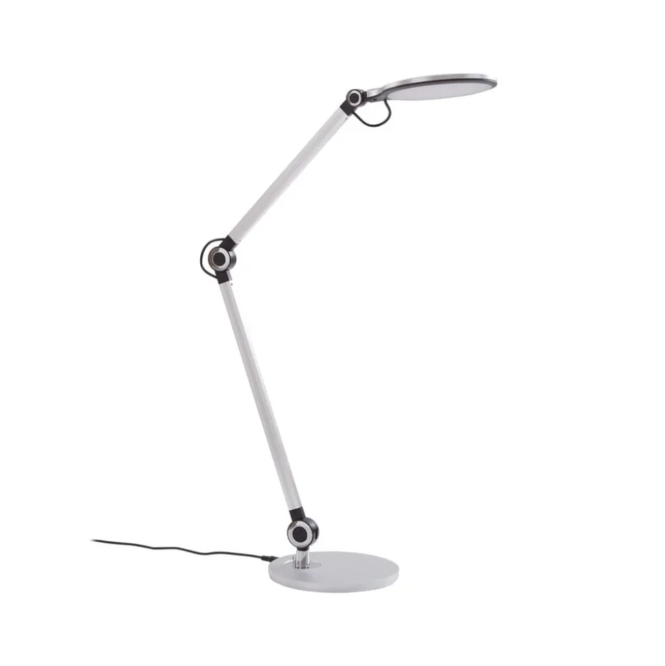 Lindby LED tafellamp Nyxaris, zilver, metaal, CCT, 50 cm
