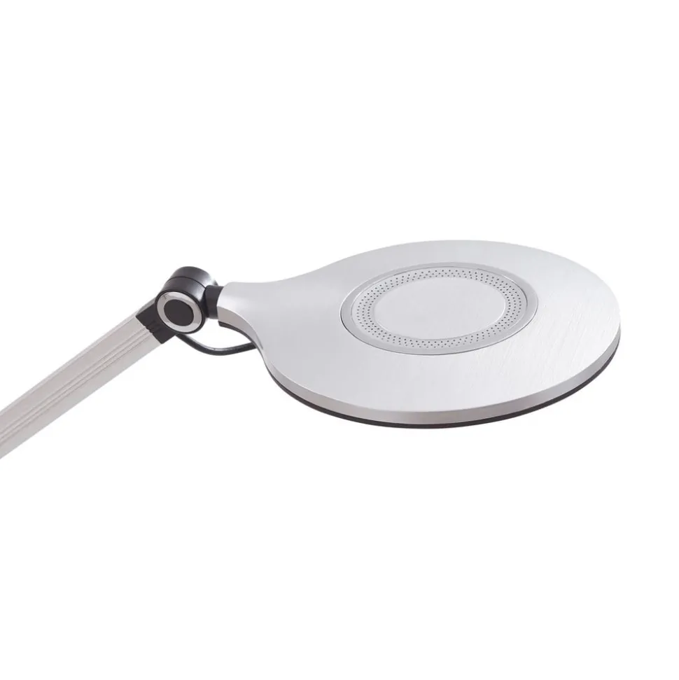 Lindby LED tafellamp Nyxaris, zilver, metaal, CCT, 50 cm